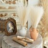 xIDH55CM 5 10 20PCS Fluffy Pampas Grass Boho Decor Flower Fake Plant Reed Simulated Wedding Party