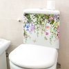 a8SsGreen Plant Leaves Wall Sticker Bathroom Toilet Sticker WC Self Adhesive Mural Beautify Flower Home Decoration