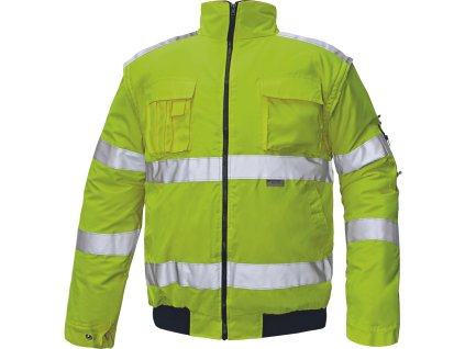 Bunda CLOVELLY, pilot, HV, žltá, vel. 4XL