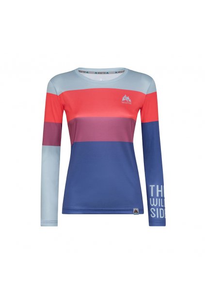 colorblock red weomen long sleeve