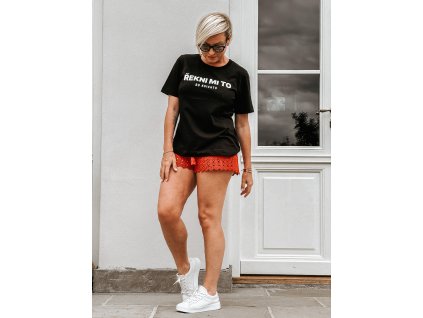 3v1 Dámské tričko "Řekni mi to do ksichtu" | černá