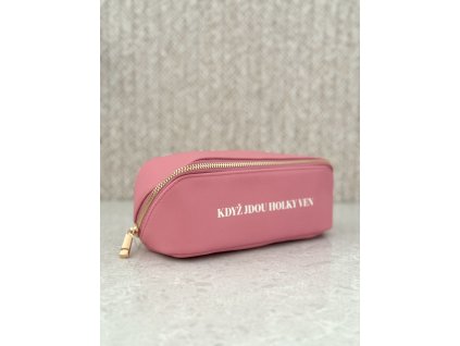 3v1 Kosmetická taštička malá "Když jdou holky ven" | růžová