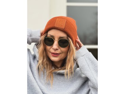 3v1 Zimní čepice "Bad bed day" | cihlová