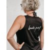 3v1 Prodloužený top "Bude prdel" | černá