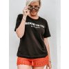 3v1 Dámské tričko "Řekni mi to do ksichtu" | černá