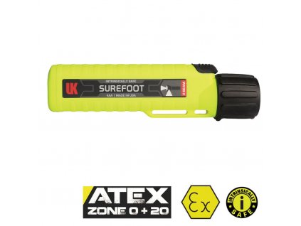 UK 4AA eLED SUREFOOT, Duální svítilna 170 lm, ATEX Zóna 0, žlutá