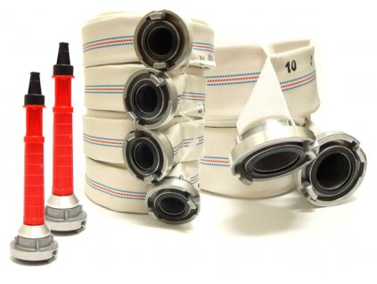 Hadicový set PH 4×C52-10m, 2×B75-10m a 2ks plast.proudnice C52