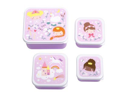 SBSEPR85 LR 1 Lunch & snack box set Princesses