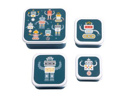 SBSERO86 LR 1 Lunch & snack box set Robots