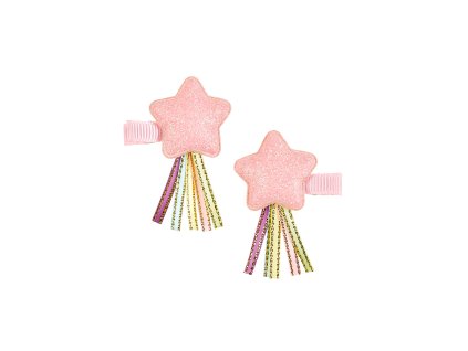 Souza! - Sponky do vlasů Audrey s růžovou hvězdou – 2 ks
