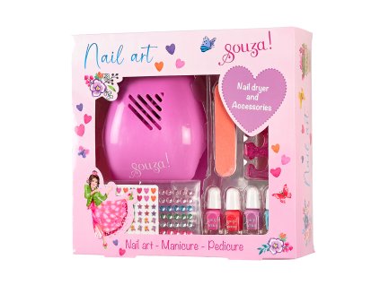 Souza! - dětská sada laků na nehty s příslušenstvím a s fénem