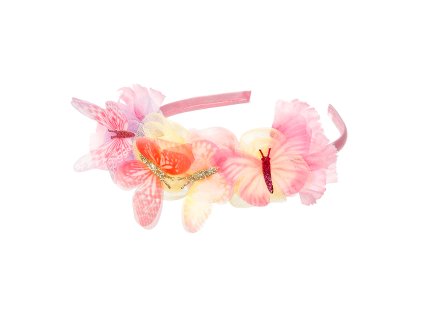 Souza! - Čelenka do vlasů Lilyanne s květinami a motýly