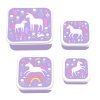 SBSEUD73 LR 1 Lunch & snack box set Unicorn dreams