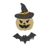 Souza! - Sponky do vlasů Willa – halloweenská dýně a netopýr – 2 ks
