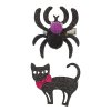 Souza! - Sponky do vlasů Sybil - halloweenská kočka a pavouk - 2 ks