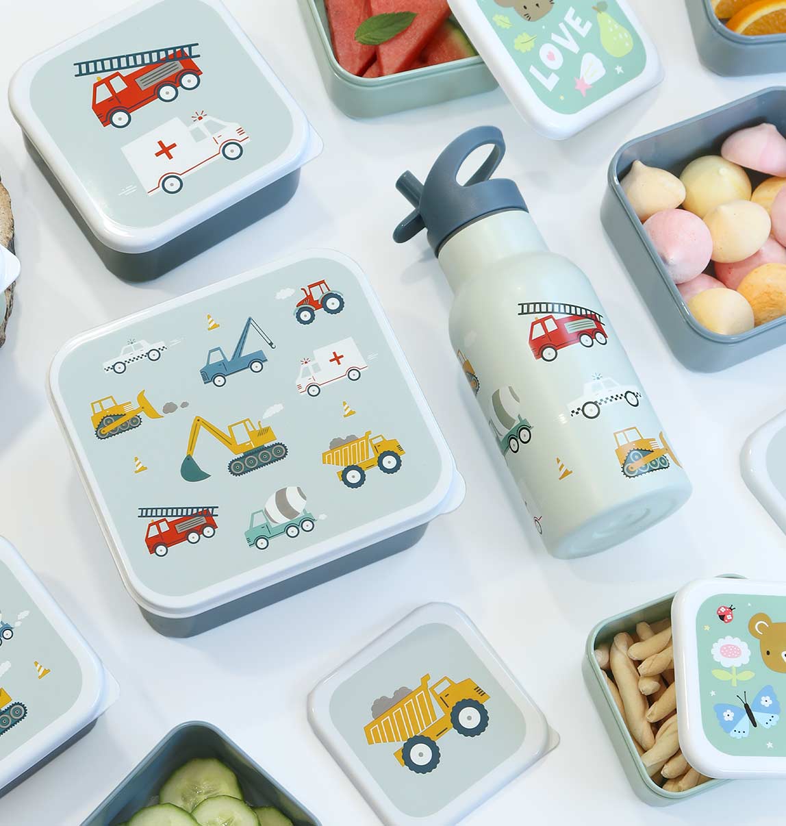 SBSEVE58-LR-7-Lunch-&-snack-box-set-Vehicles