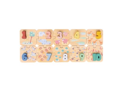 Puzzle - Učíme sa číslice - safari