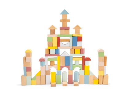 Drevené stavebné kocky - 100 ks