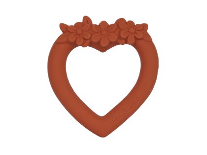TRSHTC16 LR 1 Teething ring Heart terracotta