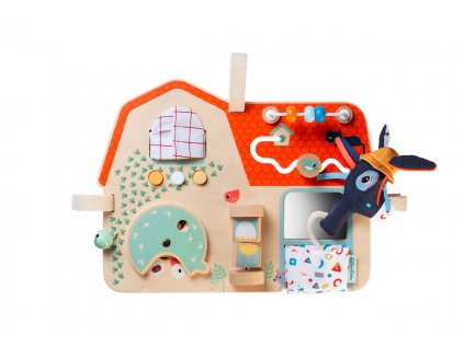 Lilliputiens - drevený panel s aktivitami - farma