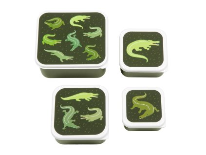 SBSEVR59 LR 1 Lunch & snack box set Crocodiles