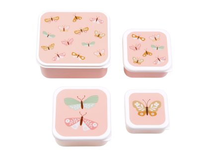 SBSEBU42 LR 1 Lunch & snack box set Butterflies