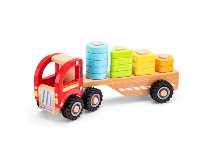 Drevený triediaci a stohovací kamión