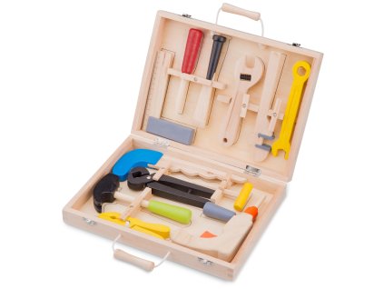 Drevený kufrík s náradím - 12 ks