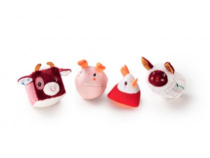 Lilliputiens - súprava 4 hrkálok - farma