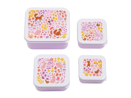 SBSEFG83 LR 1 Lunch & snack box set Flower garden