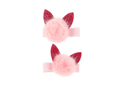 Souza! - Sponky do vlasov Cat s brmbolcom a uškami - 2 ks
