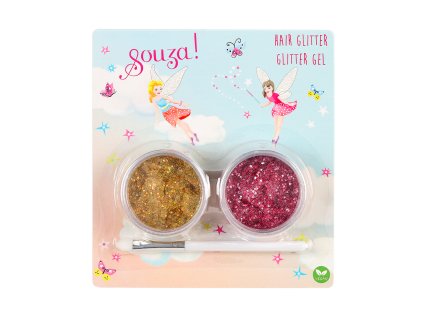 Souza! – Trblietky do vlasov – fuksiová & zlatá