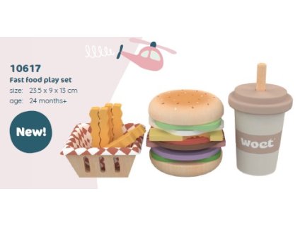 Drevená súprava – fast food