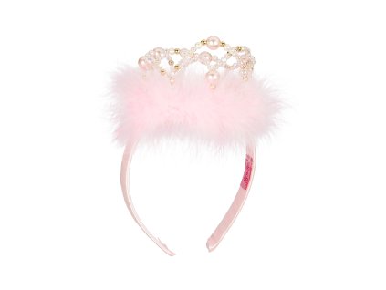 Souza! – Čelenka do vlasov Alexandra s korunkou, svetloružová