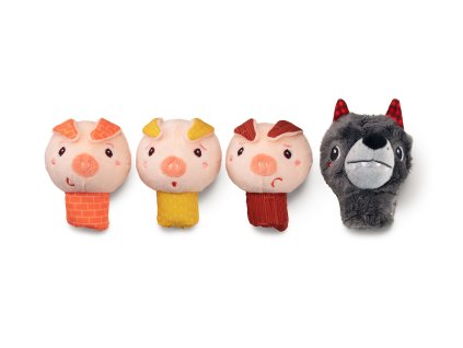 Lilliputiens - súprava prstových maňušiek - Tri prasiatka