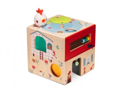 Lilliputiens - kocka s aktivitami - sliepočka Paulette