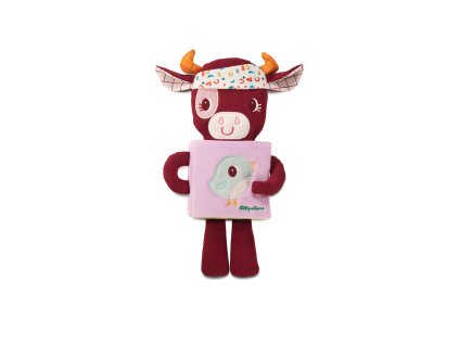 Lilliputiens - textilná knižka so svietiacim obrázkom - kravička Rosalie