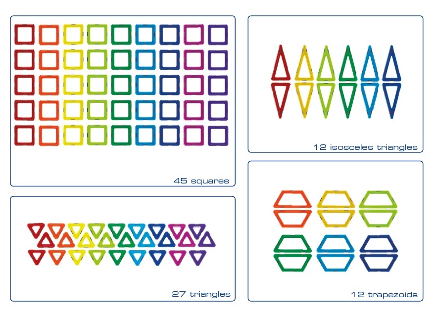 Geosmart, Magnetická stavebnica Educational Set, 205 ks