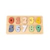 Vkladacie drevené puzzle - čísla od 0 do 9
