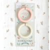 TRLESC23 LR 8 Silicone teether Leaves Strawberry Cream