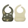 SBSAGR06 LR 3 Silicone bib set of 2 Savanna