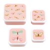 SBSEBU42 LR 1 Lunch & snack box set Butterflies