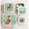 SBSEFF45 LR 5 Lunch & snack box set Forest friends sage