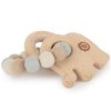 Bieco - Silikónové hryzadielko s dreveným slonom