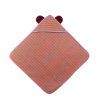 175353 Cotton hooded towel Bear Lavender 0