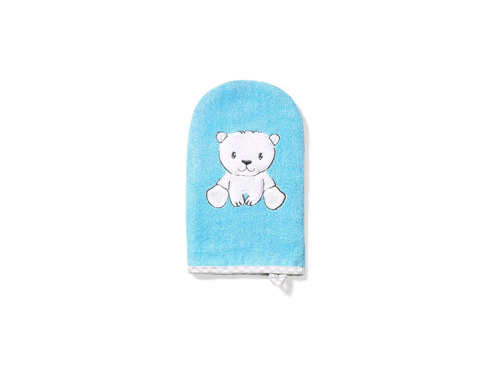 Babyono Bambusová žinka na umývanie modrá ľadový medveď