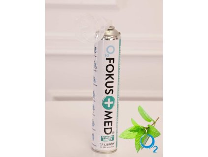 FOKUSMED Prenosná kyslíková fľaša príchuť mäta Oxygen 99%
