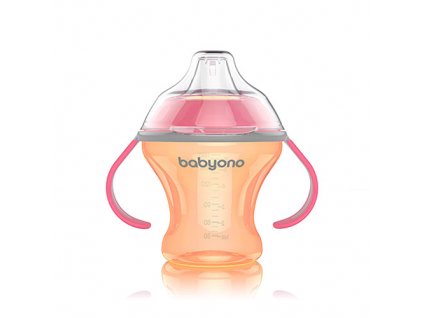 Babyono Hrnček netečúci s mäkkým náustkom NATURAL NURSING 180 ml modrý