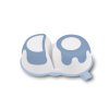 Babyono Dvojkomorová miska s lyžičkou modrá