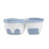 Babyono Dvojkomorová miska s lyžičkou modrá